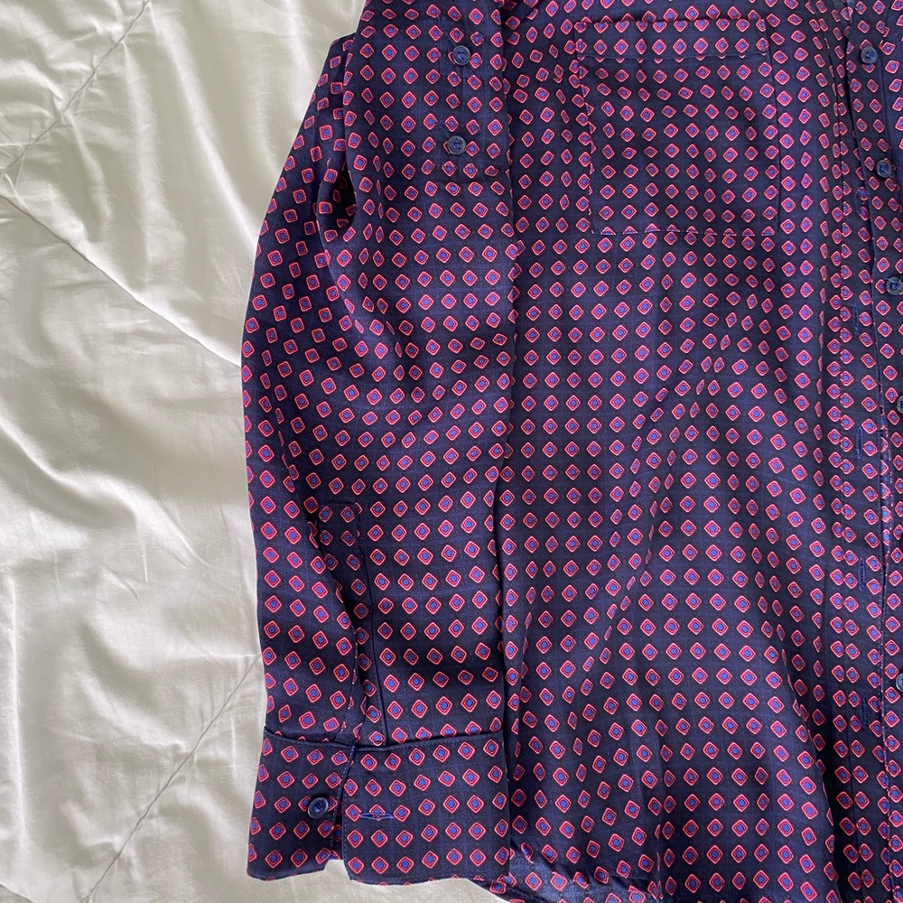 Express The Portofino Patterned Button Down Shirt… - image 4